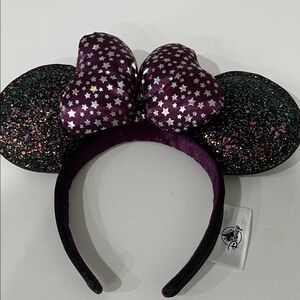 Disney Purple and Black Starry Minnie Mouse Ears